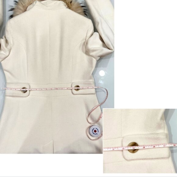 VINTAGE Anne Klein Y2K Angora Wool Coat Fur Collar Cozy Soft Warm Coat … - Picture 16 of 16